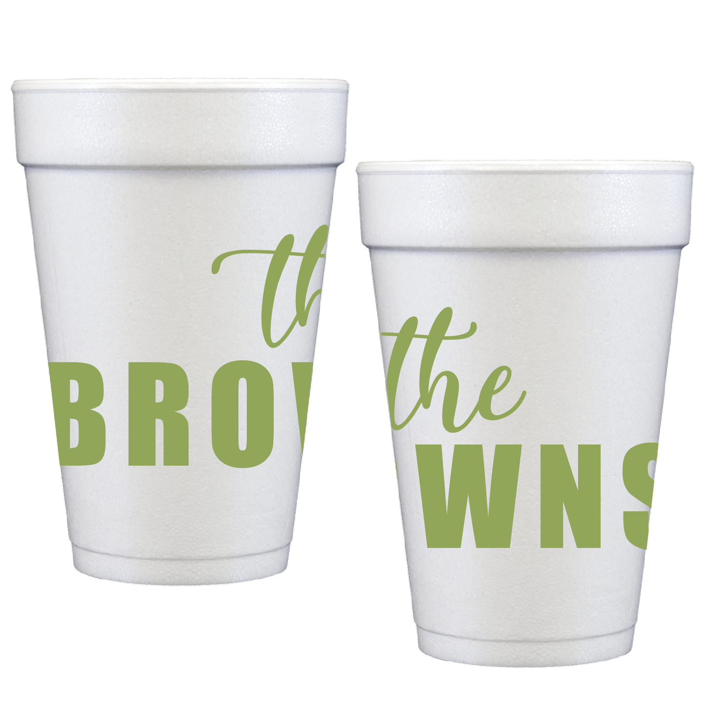 personalized last name | styrofoam cup