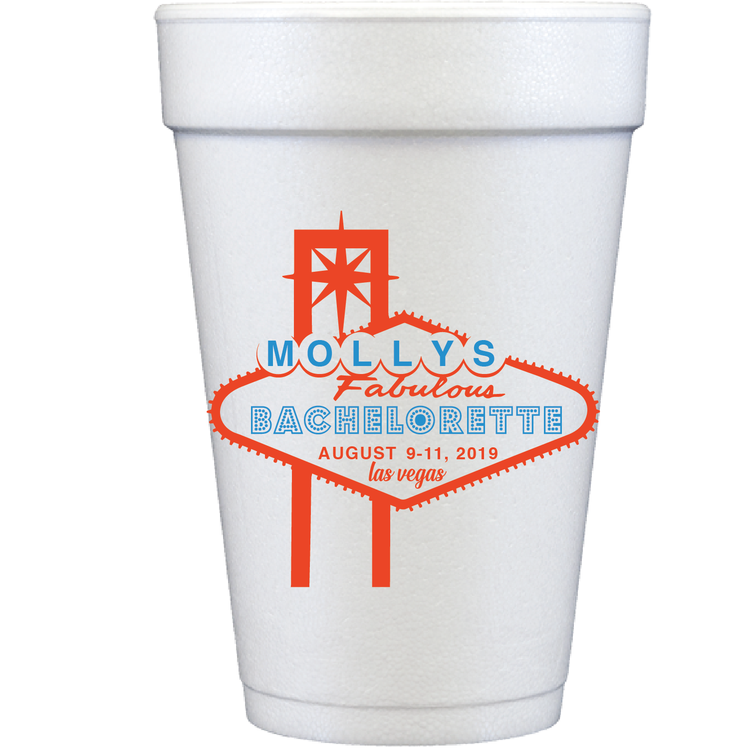 Personalized vegas | styrofoam cup