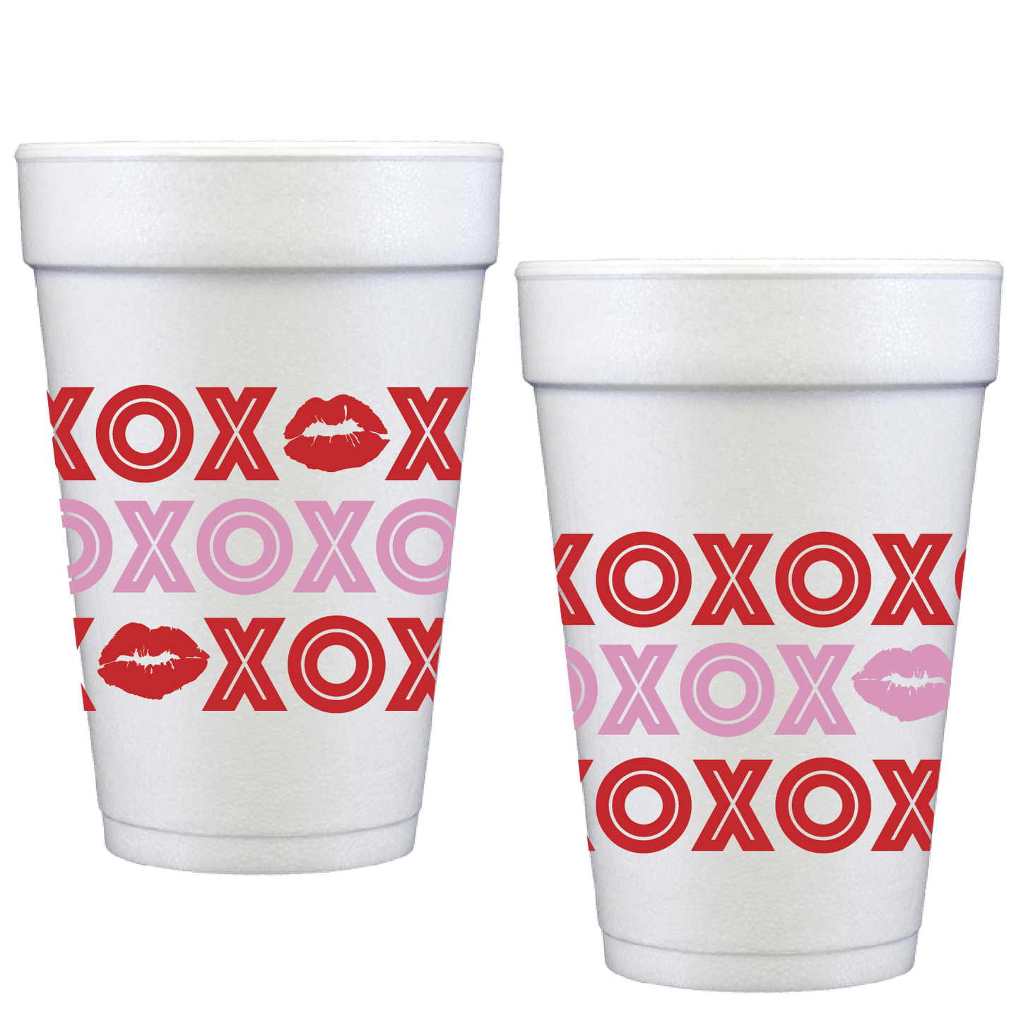 xoxo Valentines cups | styrofoam cup