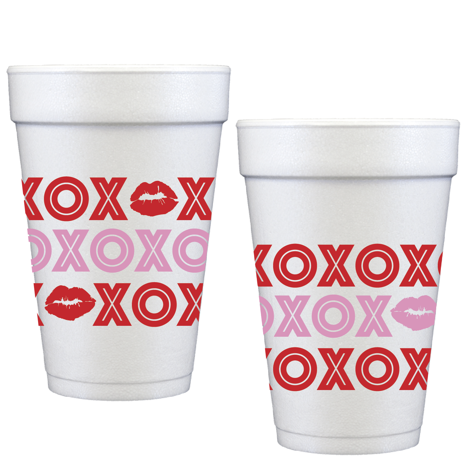 xoxo Valentines cups | styrofoam cup