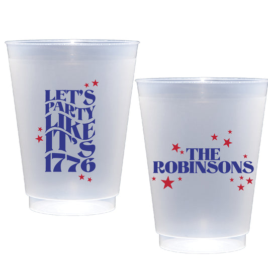 Personalized Fourth of July | Frosted Flex Cup