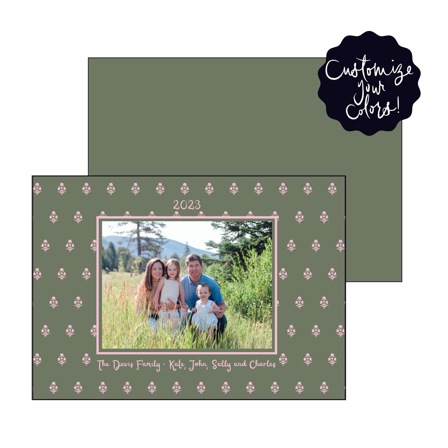 dahlia | holiday card | foil-stamped