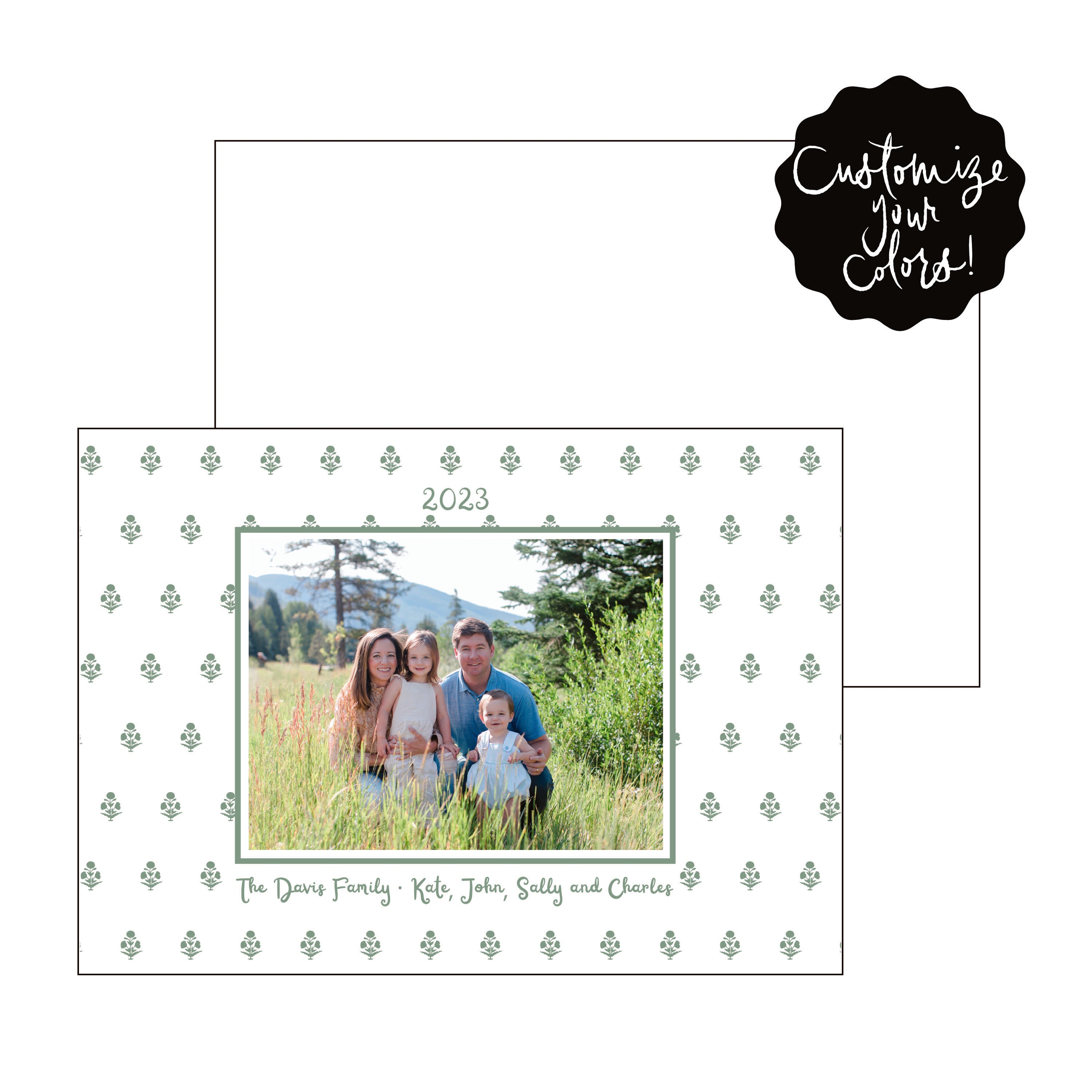 dahlia | holiday card | letterpress