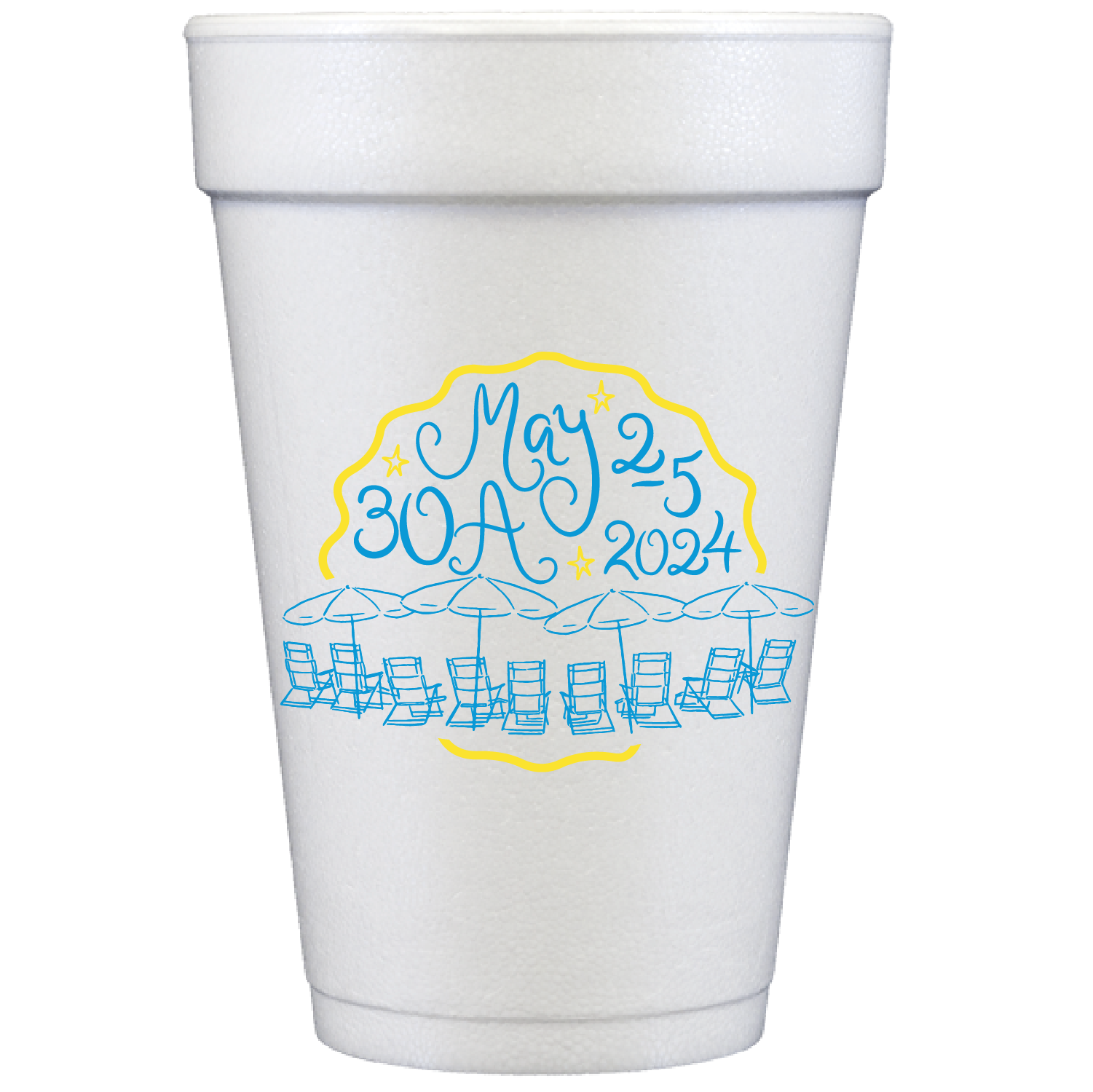 beach friends | styrofoam cups
