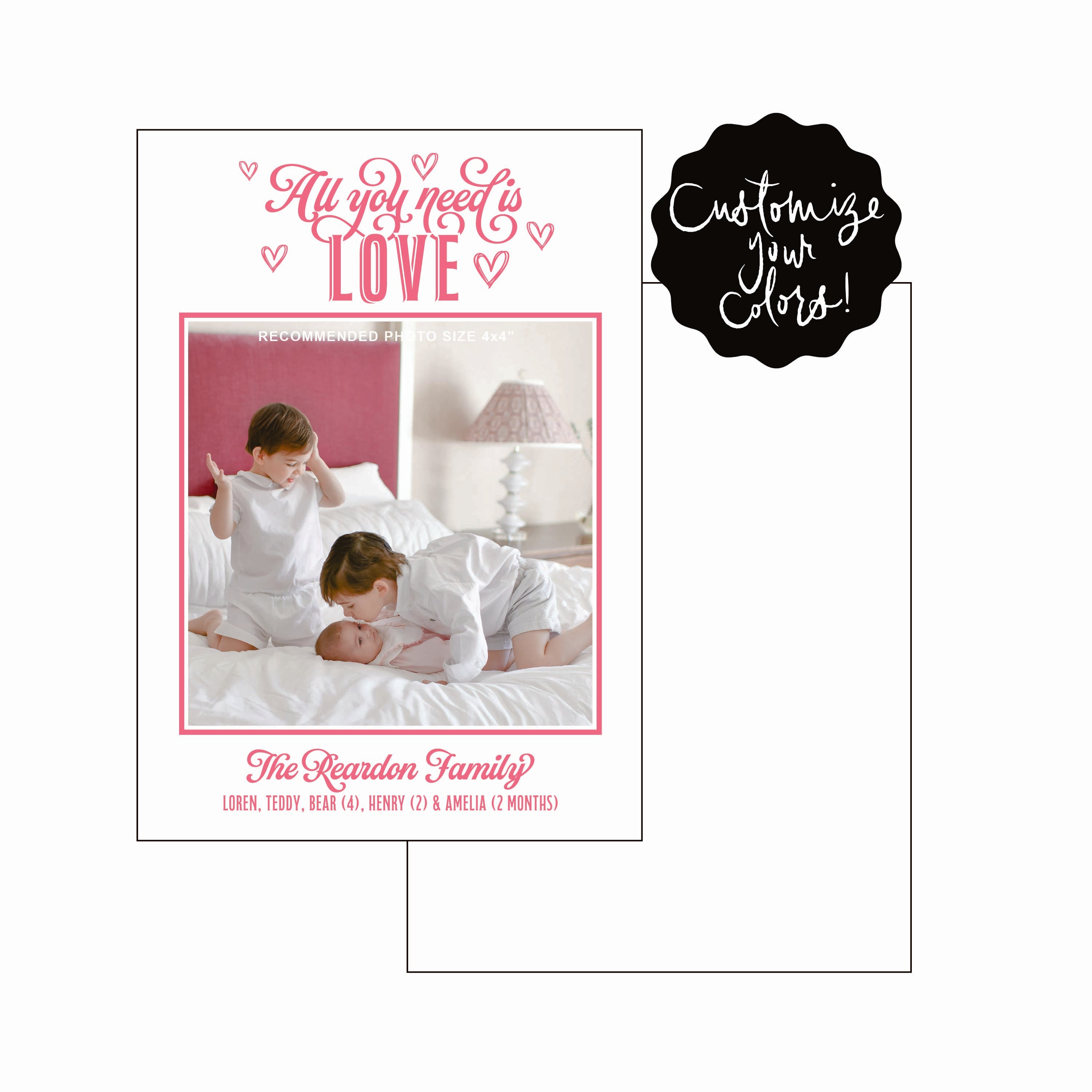 all you need is love | valentine's card | letterpress