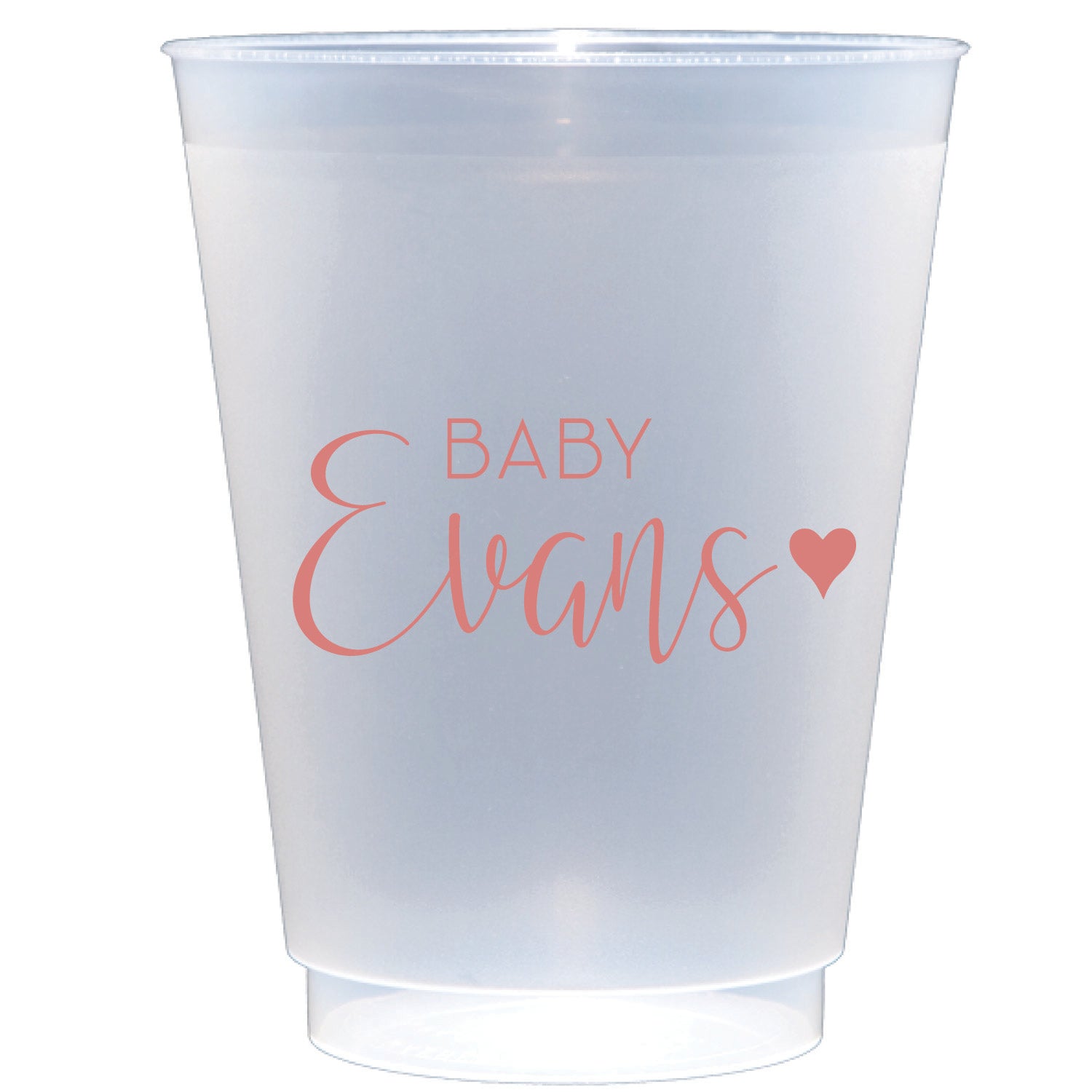 baby heart | shatterproof frosted flex