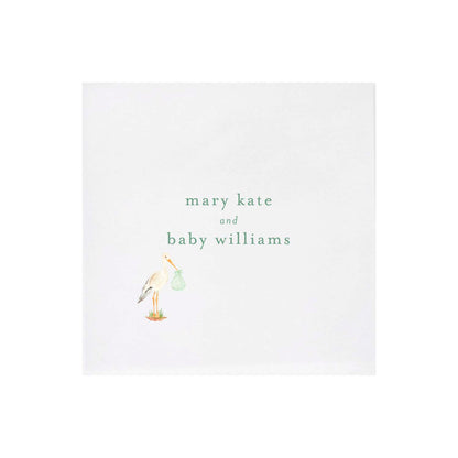 baby stork | napkins | 3ply or linen