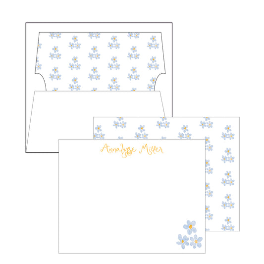 blue flowers | stationery gift set