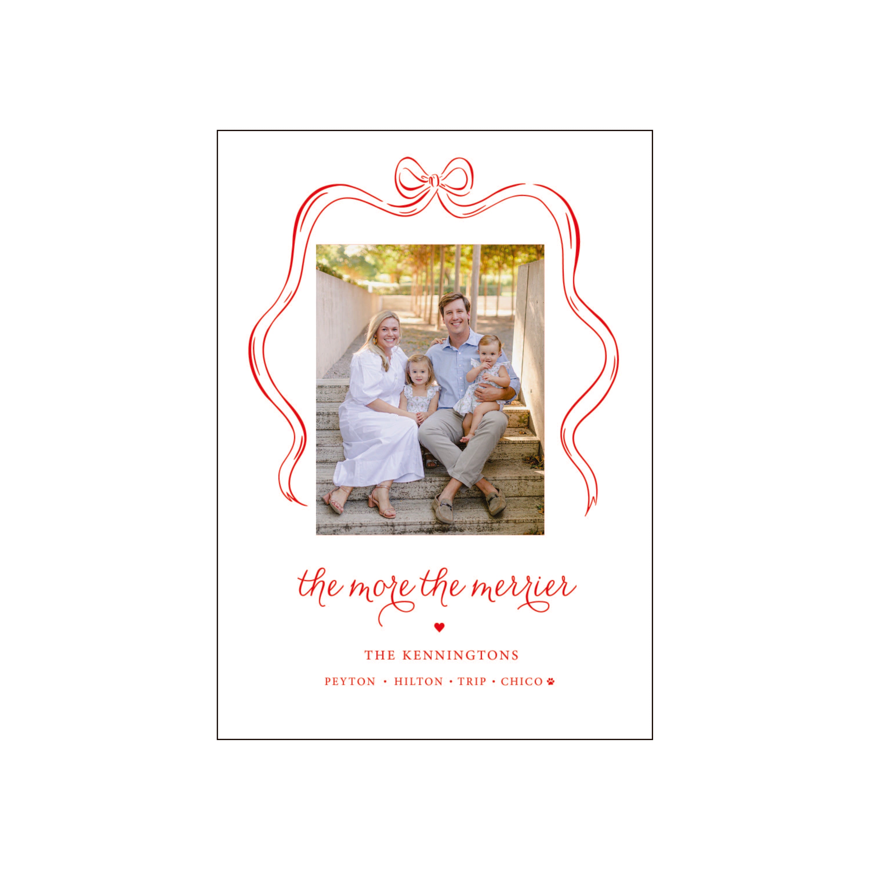bow | holiday card | digital print