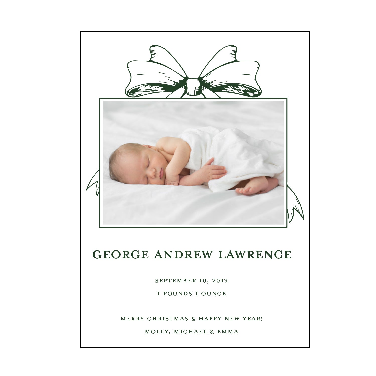 E fashion birth announcements