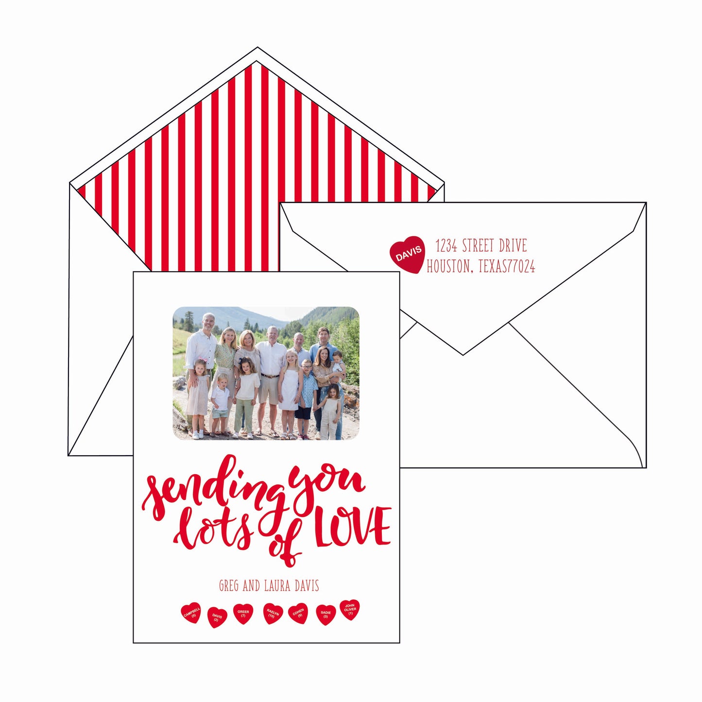 brush lettering | valentine's card | letterpress