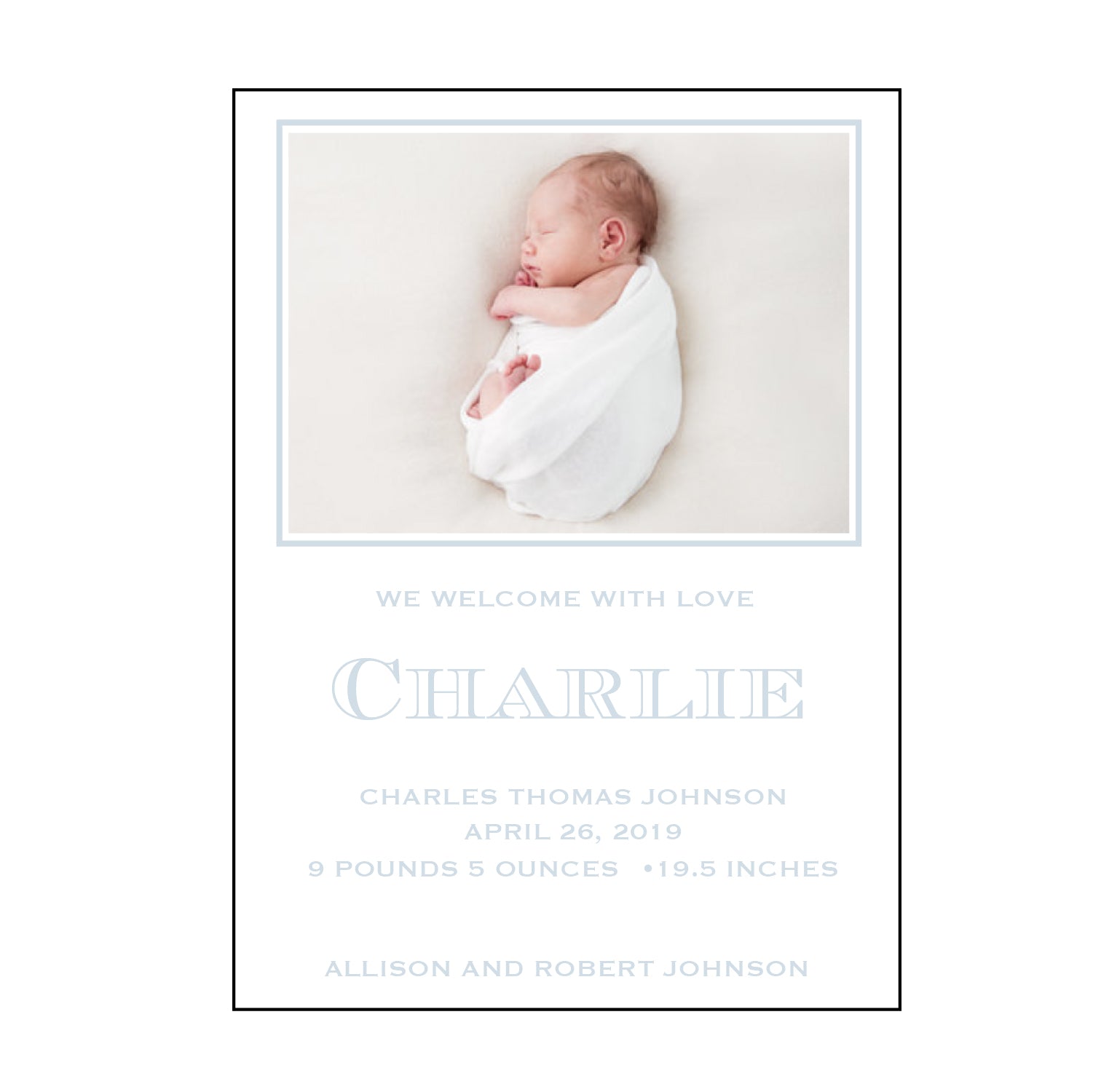 charlie | birth announcement – The Essential Market