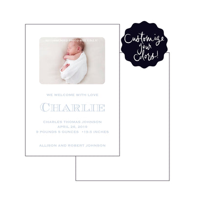 charlie | birth announcement