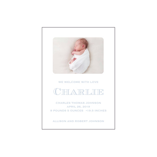 charlie | birth announcement