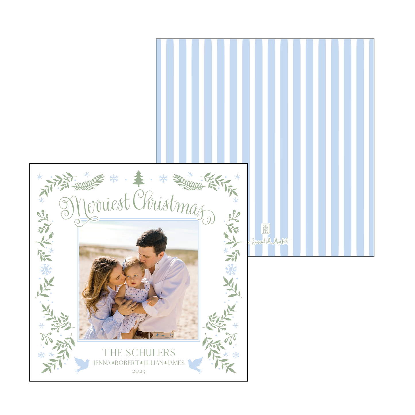 christmas sage | holiday card | digital print