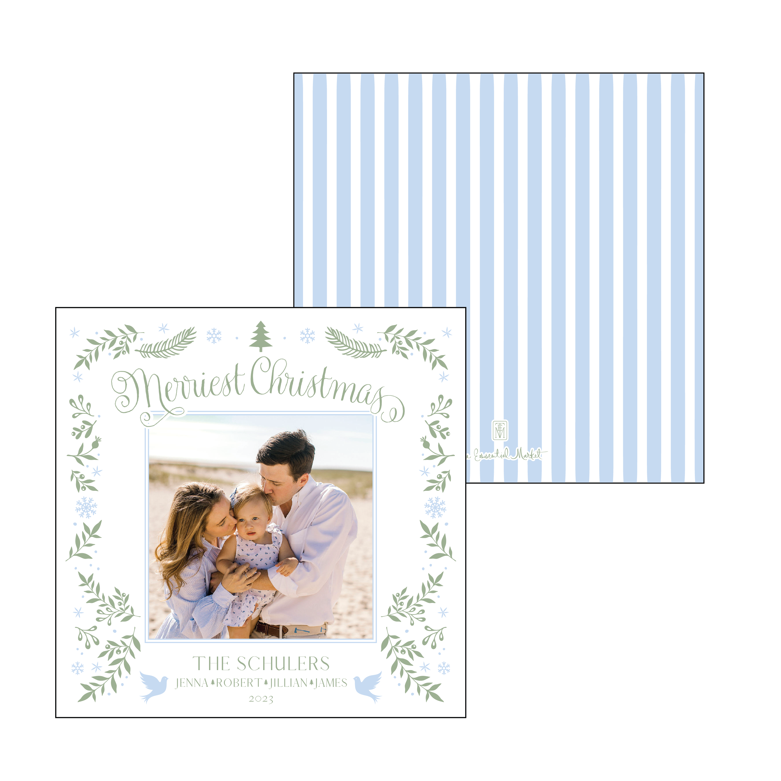 christmas sage | holiday card | digital print