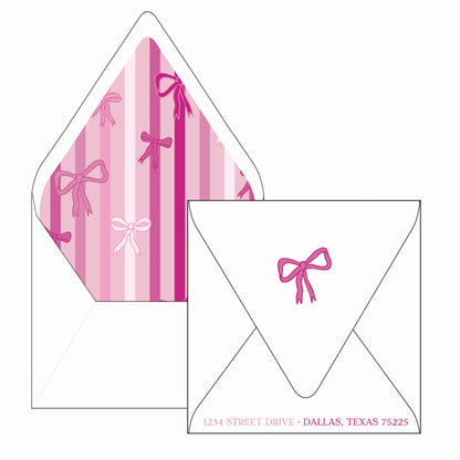 colorful christmas bow | holiday card | digital printed | die-cut shape