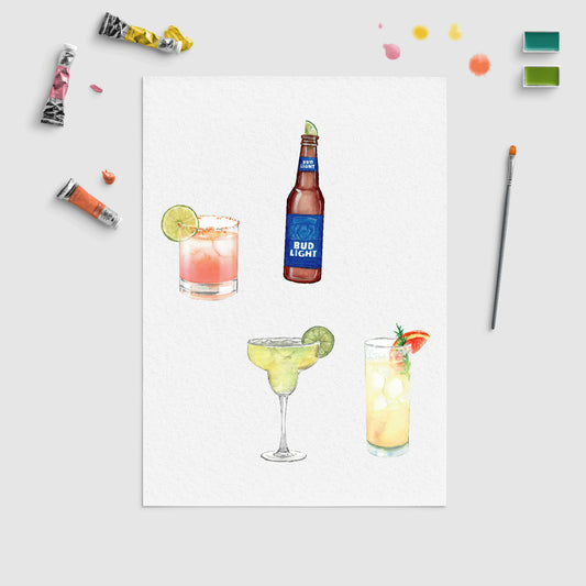 cocktail illustration | digital file