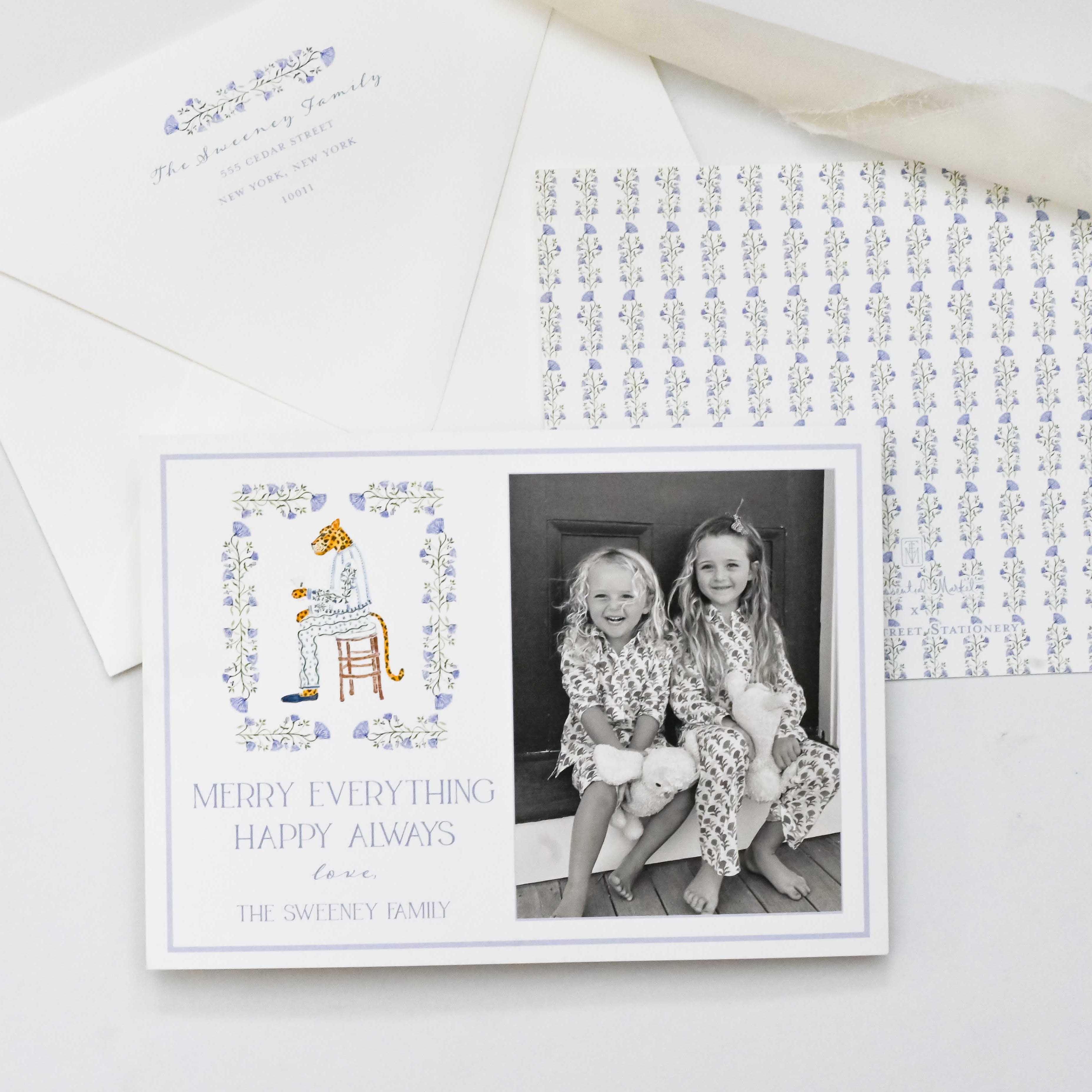 leopard | holiday card | cedar street stationery