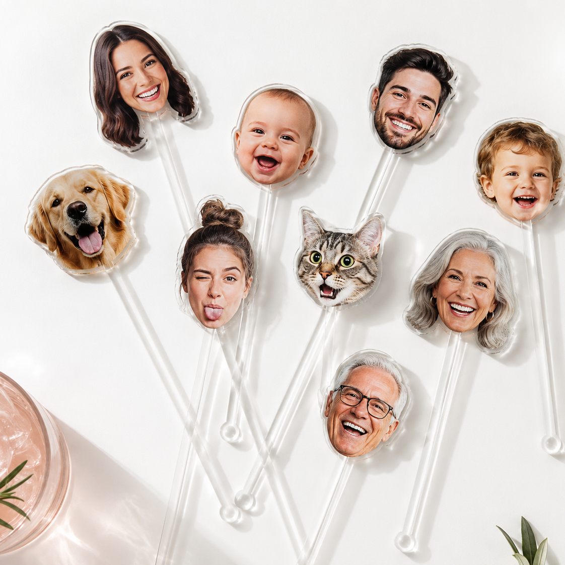stir sticks | custom photo | die-cut shape | full color/digital print