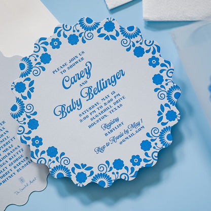 fiesta bebe blue | invitation