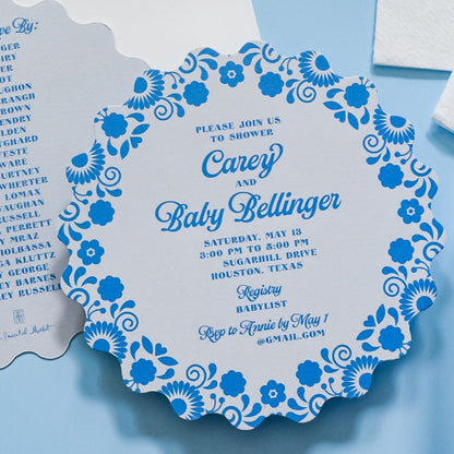 fiesta bebe blue | invitation