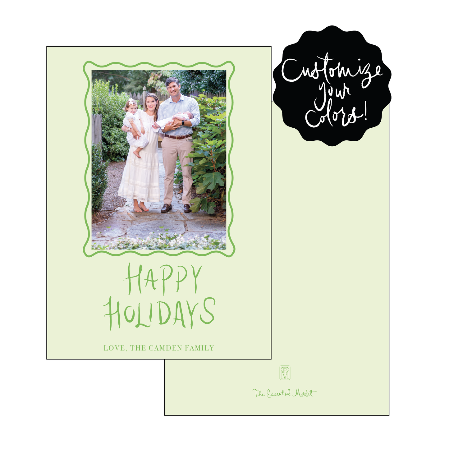 happy holidays hand lettering | holiday card | foil-stamped