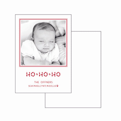 ho ho ho | holiday card | letterpress