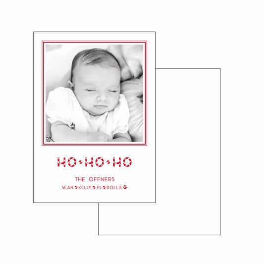 ho ho ho | holiday card | letterpress