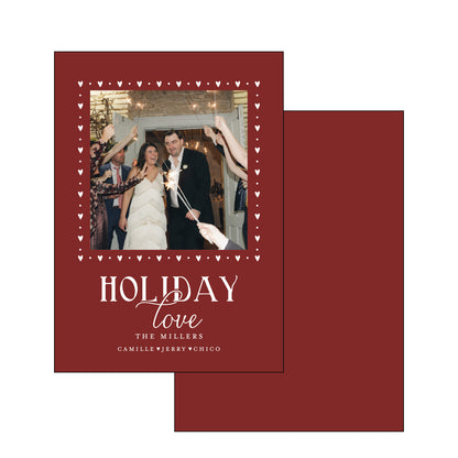 holiday love | holiday card | foil-stamped