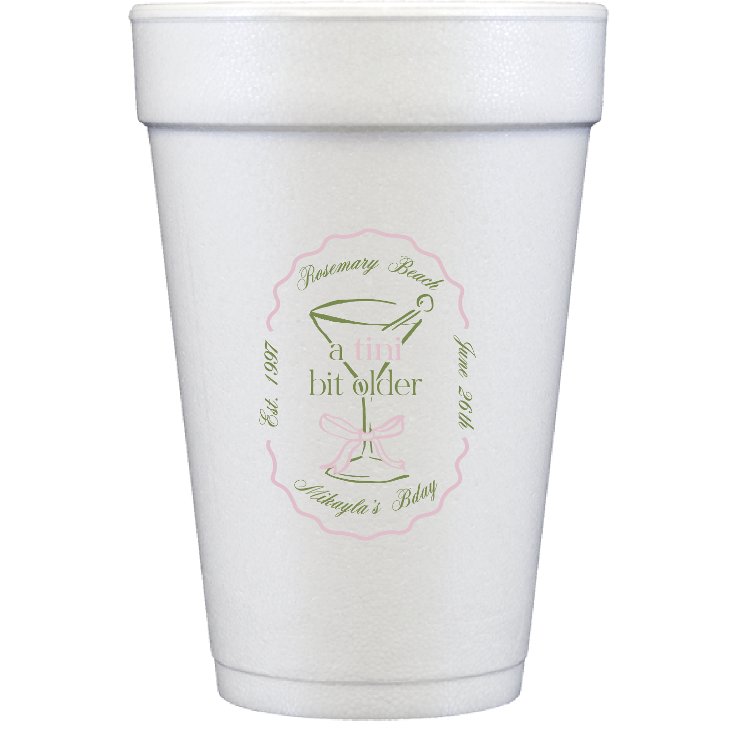 a tini bit older bow | styrofoam cups