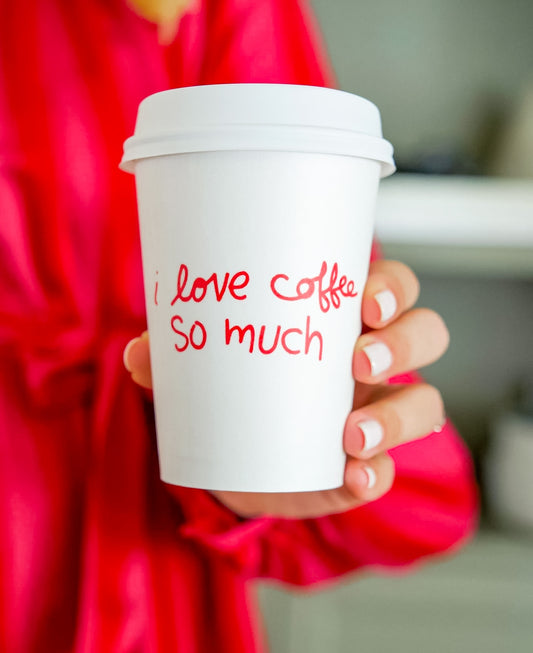 *coffee cups + sleeves, 1-color printing