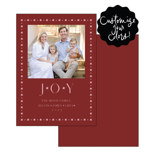 JOY | holiday card | foil-stamped