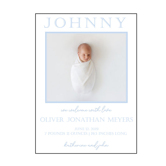 johnny | birth announcement