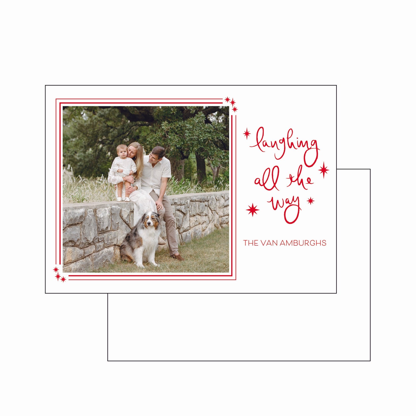 laughing all the way | holiday card | letterpress