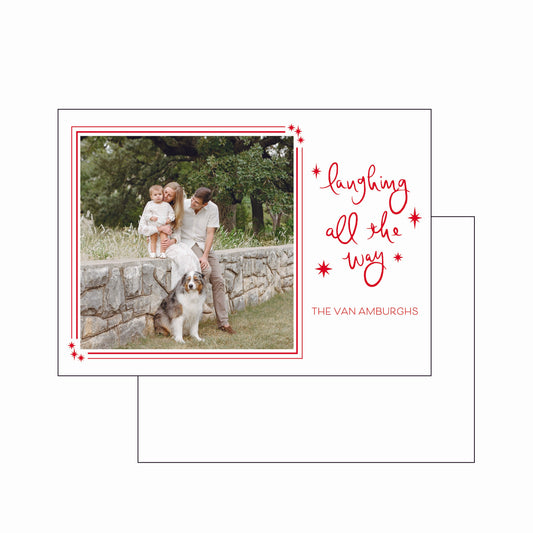 laughing all the way | holiday card | letterpress