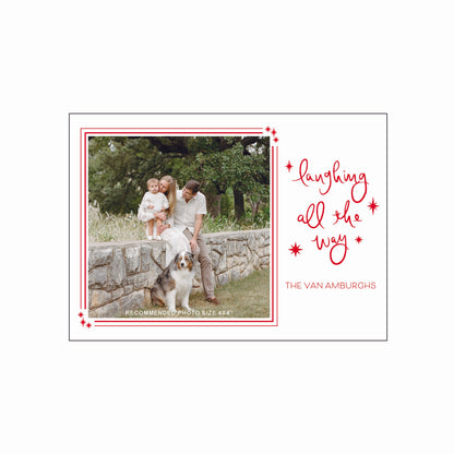 laughing all the way | holiday card | letterpress