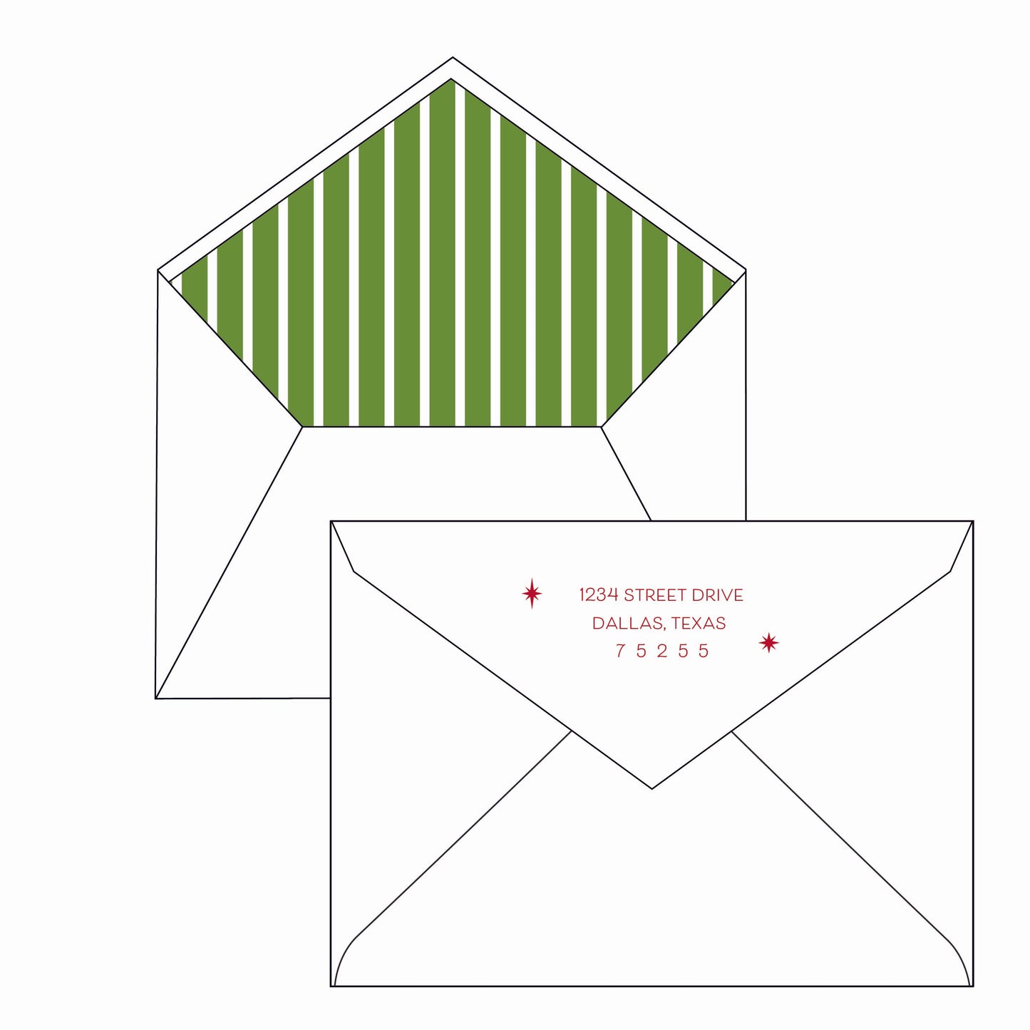 laughing all the way | holiday card | letterpress