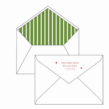 laughing all the way | holiday card | letterpress