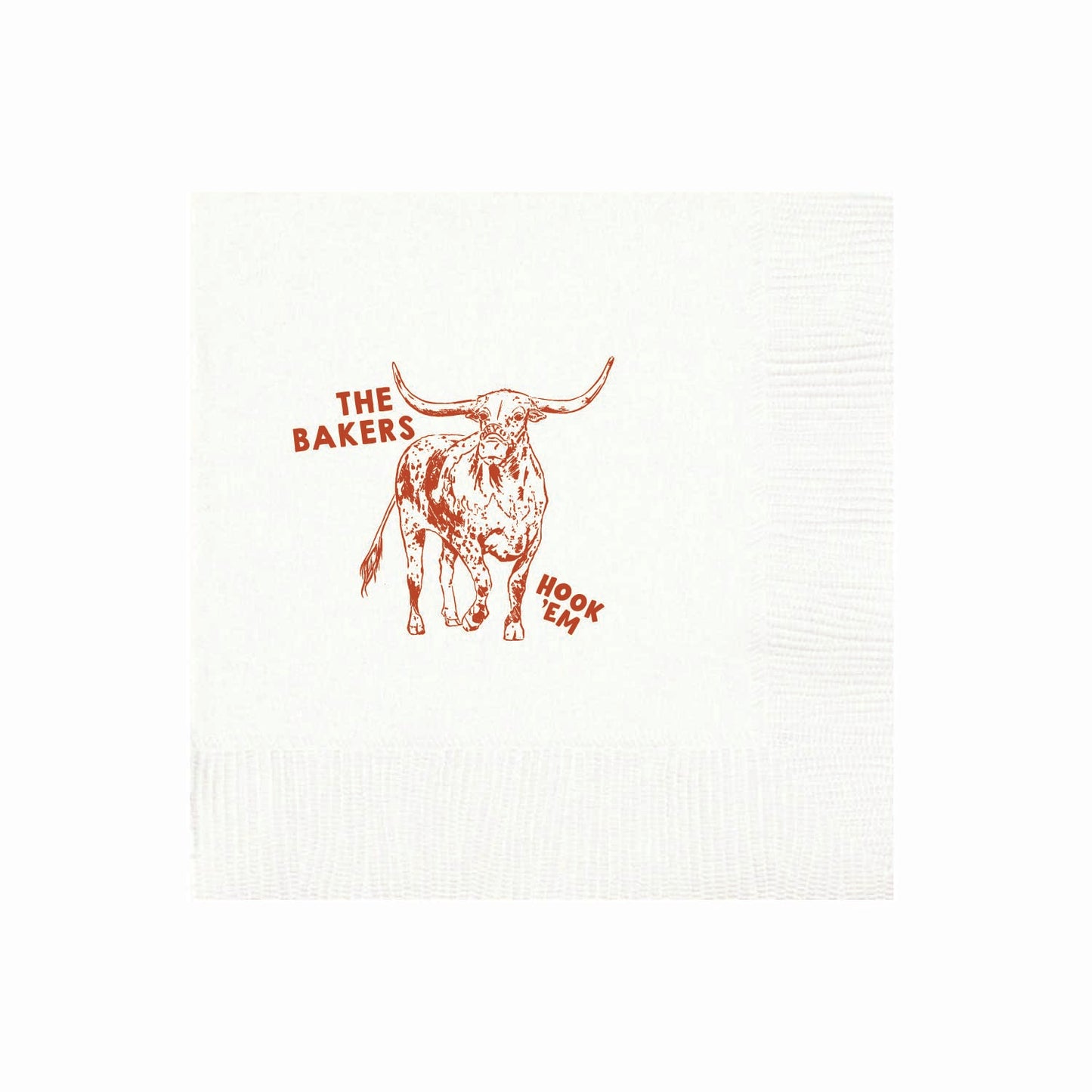 longhorn hook em | 3ply or linen | napkins