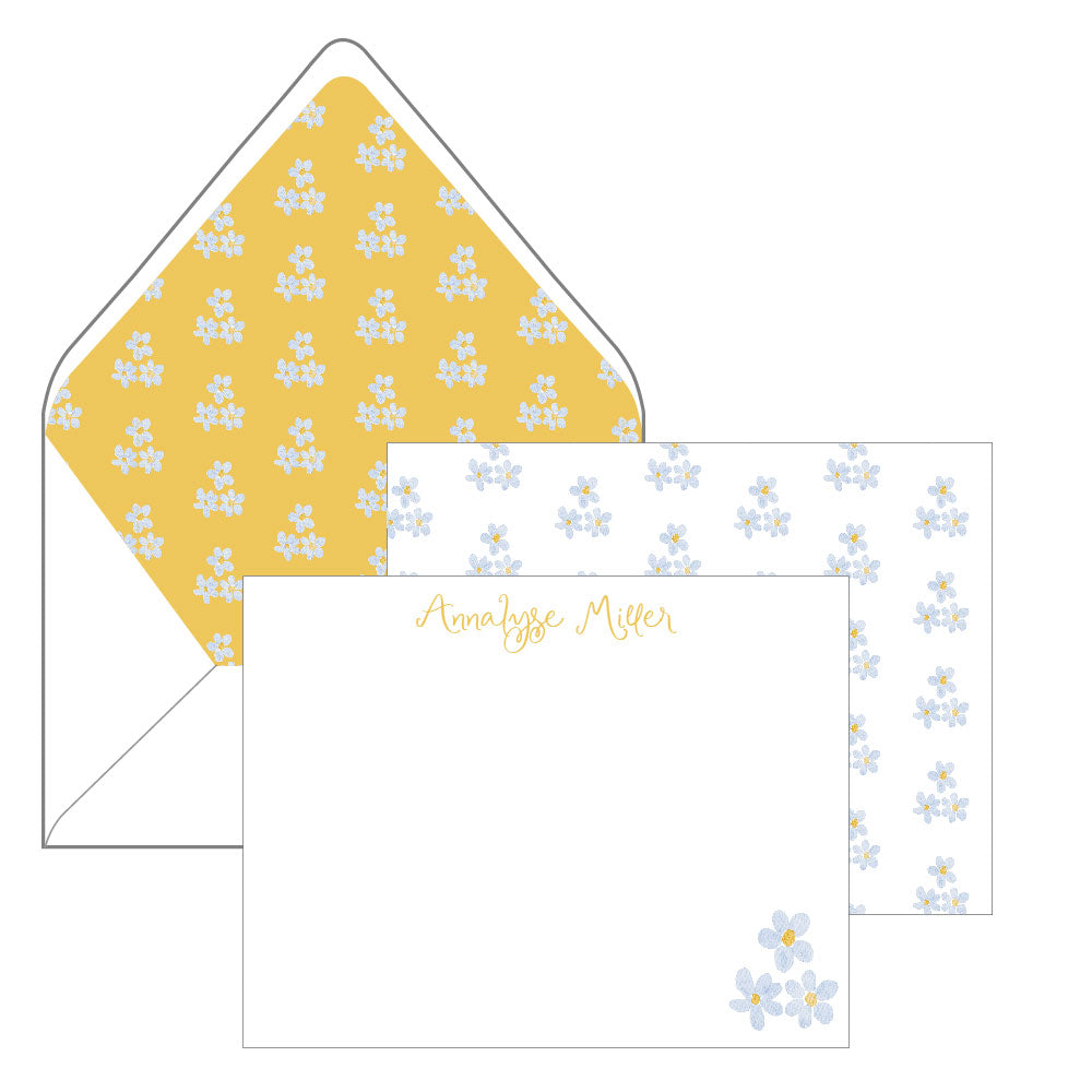 blue flowers | stationery gift set