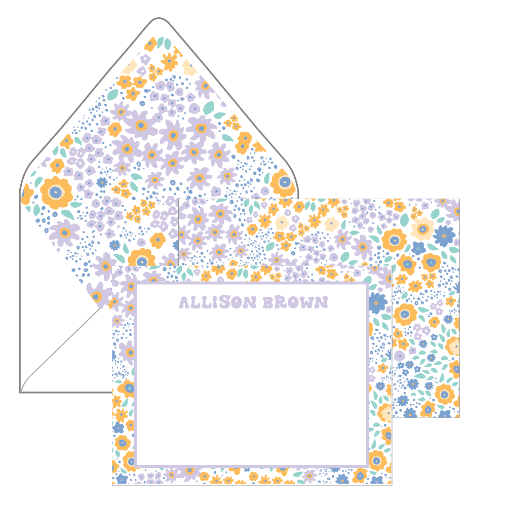 lavender florals | stationery gift set