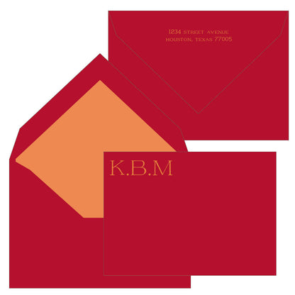 engraved personal  stationery by the essential market