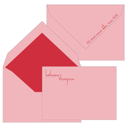 engraved personal  stationery by the essential market