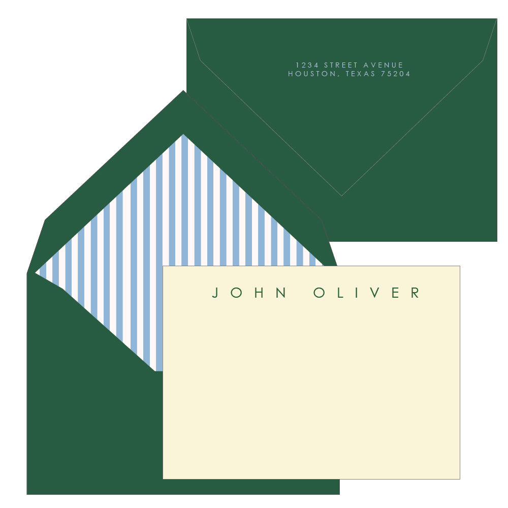 engraved personal  stationery by the essential market