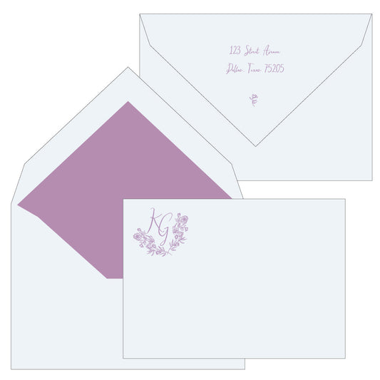engraved personal  stationery by the essential market