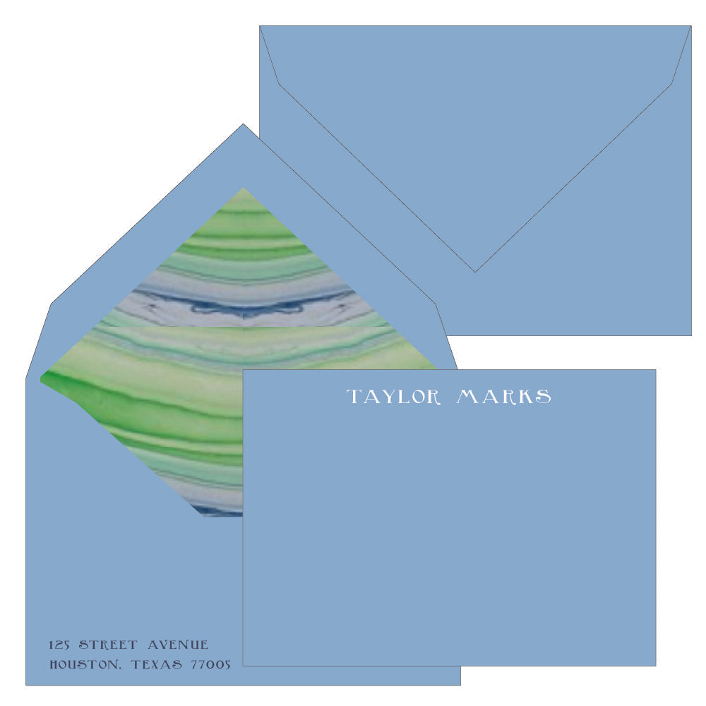 engraved personal  stationery by the essential market