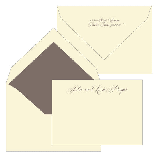 engraved personal stationery by the essential market