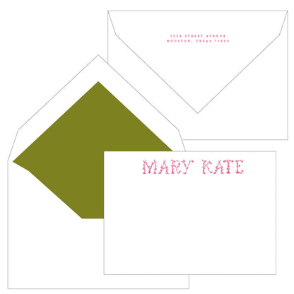 engraved personal stationery by the essential market