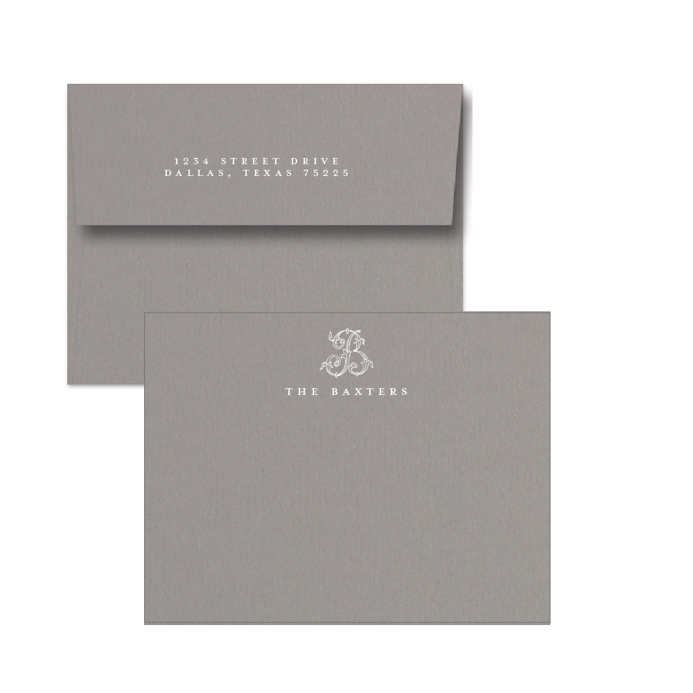 colored stationery cards with foil stamp personalization by the essenetial market